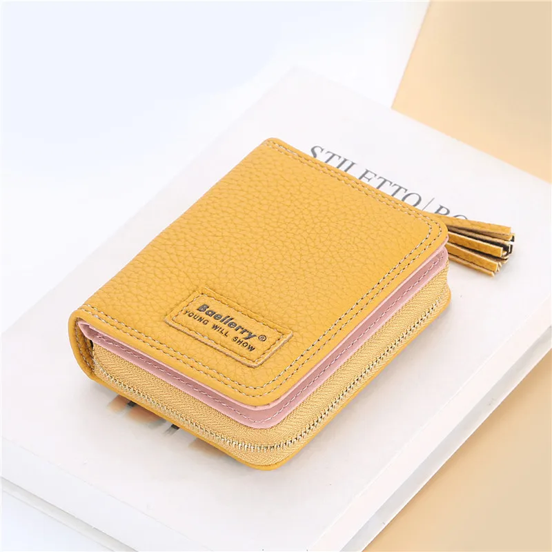 

Organ Card Bag PU Leather Wallet Tassel Coin Purse Cartoon Business Card Case Credit Card Holder Mini Zipper Mini Clutch Bag