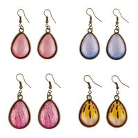 fashionable temperament rose orchid artificial gemstone earrings exquisite light luxury petal drop earrings