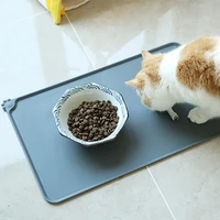 pet mat for dog cat solid color silicone pet food pad pet bowl drinking mat dog feeding placemat easy washing waterproof