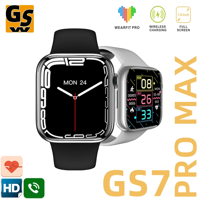 

2022 Original New Watch 7 GS7 PRO MAX Smart Watch NFC Wireless Charging Bluetooth Call smartwatch PK HW7 MAX DT7 MAX poco watch
