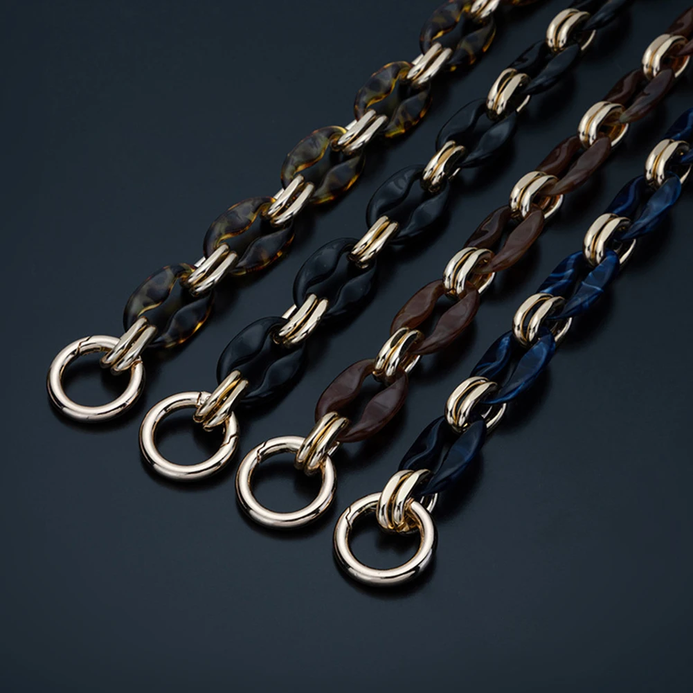 

40/60cm Fashion Woman Handbag Accessories Chain 5 Colors Acrylic Chain Luxury Leopard Print Strap Clutch Shoulder Purse Chain