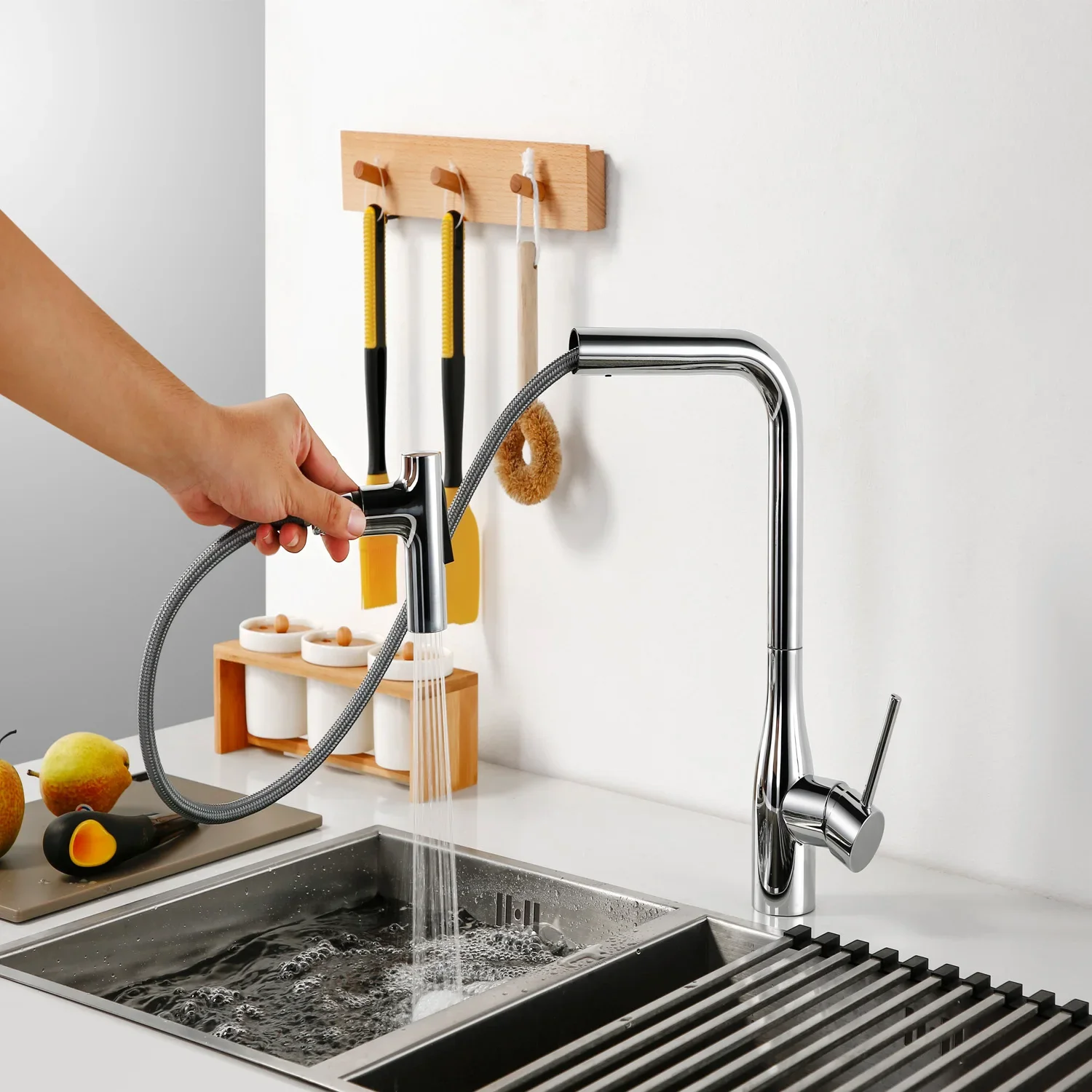 Нейлоновый плетеный гибкий водяной шланг F1/2 M15 * 1 50 см/60 см/85 см