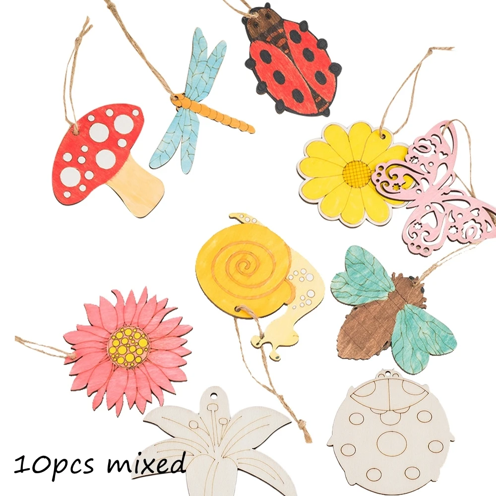 

Деревянные подвески Partism для росписи, весна, 10 шт.