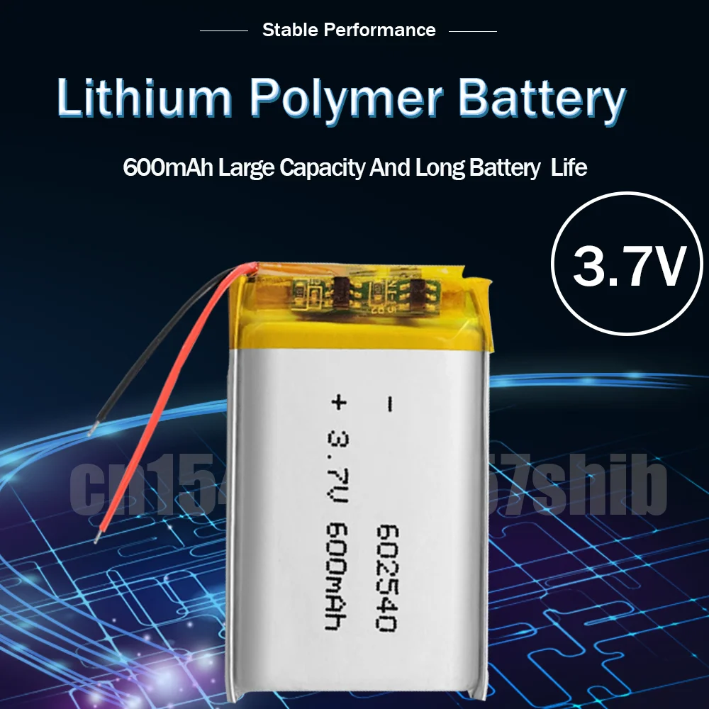 Литий-полимерная аккумуляторная батарея 3 7 в 600 мАч 602540 062540 для MP3 MP4 GPS игрушек