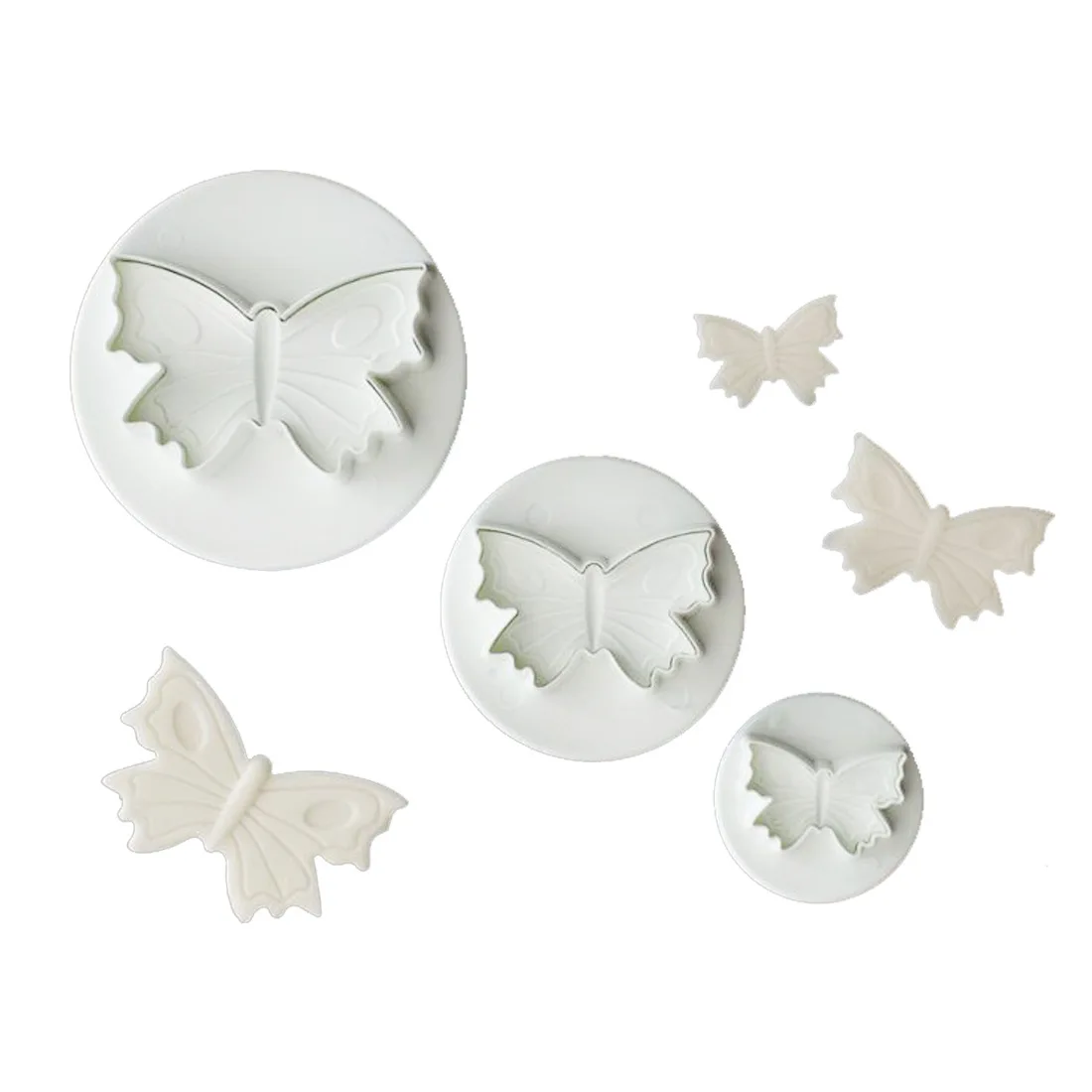 

3Pcs Butterfly Cookie Cutter Press Molds Baking Cake Decoration Chocolates Embossing Biscuit Printing Moulds For Kitchen tools