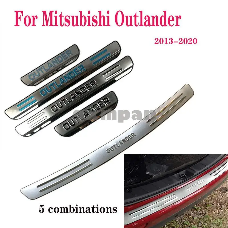 

Протектор порога двери автомобиля для Mitsubishi Outlander Trim порог педали 2013-2015-2020 крышка аксессуары из нержавеющей стали