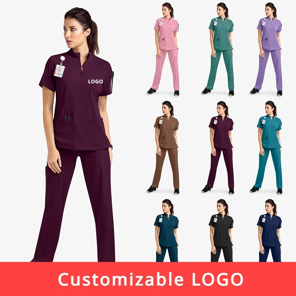 Настраиваемый логотип одежда для медсестры с короткими рукавами аптека рабочая