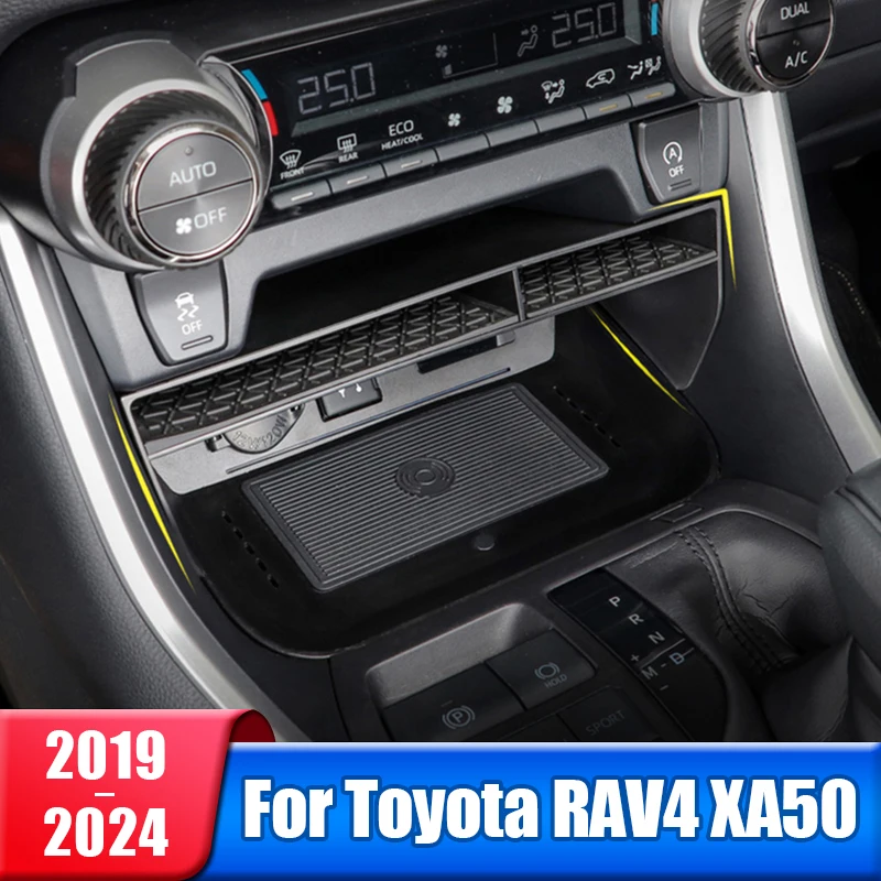 

Для Toyota RAV4 2019 2020 2021 2022 2023 2024 RAV 4 XA50 гибридный автомобильный ящик для хранения центрального управления, рамка-органайзер, аксессуары
