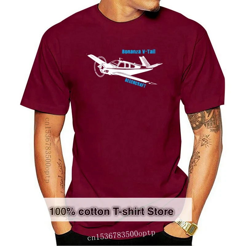 

Maglia Bonanza V-Tail Bee Chc Raft Airplane Aero Aereo Plano 2020 New Brand Custom Special Print Men T Shirts