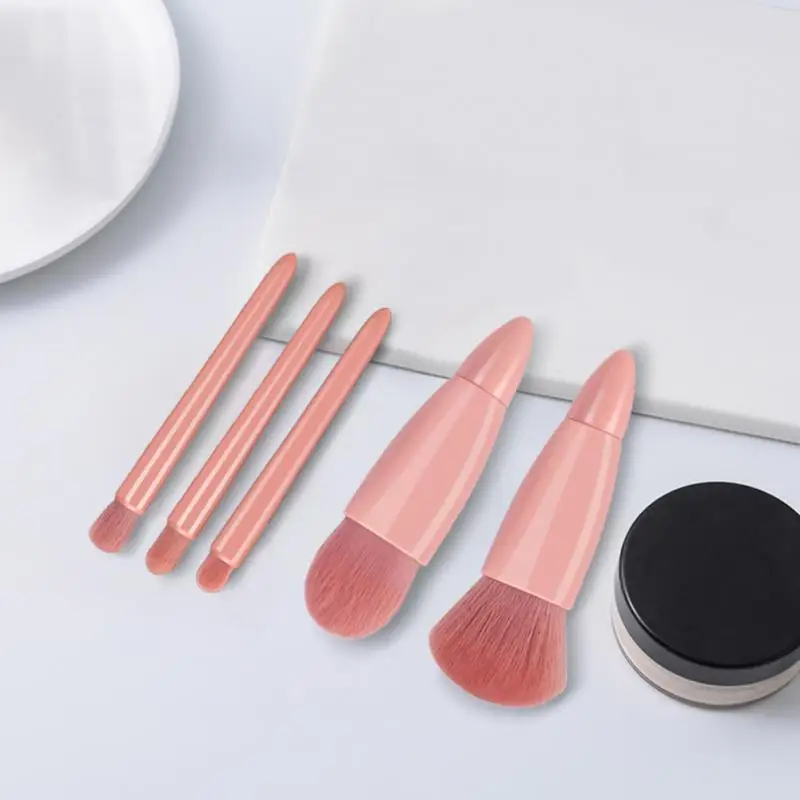 

5pcs Portable Makeup Brushes Set Face Eye Lip Eyeshadow Eyebrow Comb Eyelash Spoolies Foundation Powder Brush Tools Cosmetic