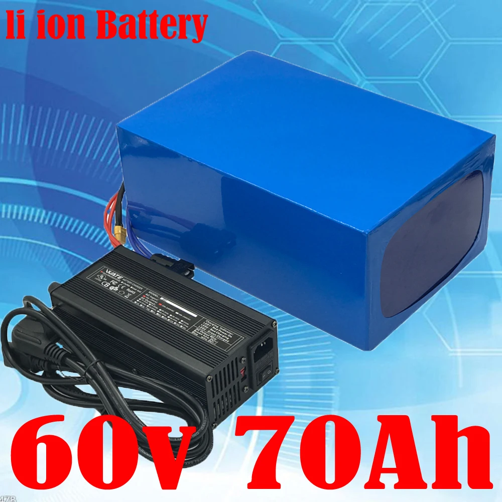 

ebike battery 60v battery pack 60v 70ah lithium ion battery 60V 4000W 3000W 2500W 2000W Electric Bike Scooters Motorcycle Motor