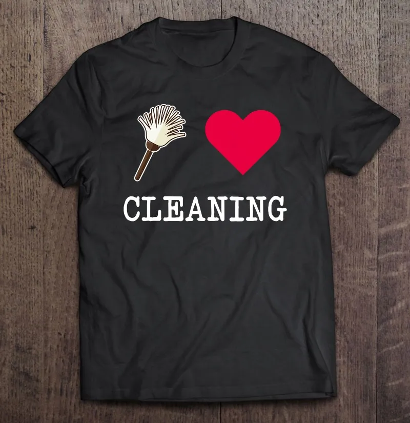 

Женская футболка с коротким рукавом «Я люблю чистить»