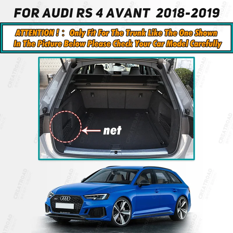 Коврик для багажника автомобиля Audi RS 4 Avant 2018 2019 подкладка груза под заказ ковер