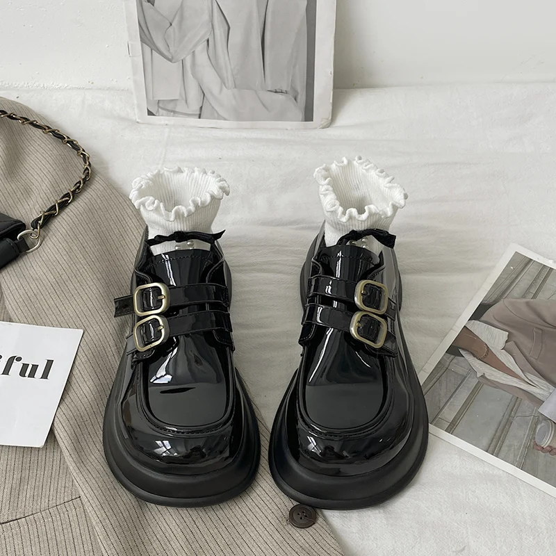 

Женские туфли в стиле ретро, универсальная обувь, оксфорды на платформе, классические криперы в британском стиле, новая летняя кожаная обув...