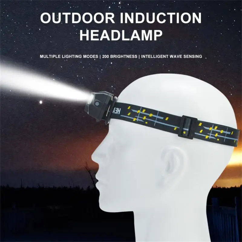 

USB Charging LED Headlight 360 degree rotation light Intelligent Waterproof Searchlight Outdoor Night Riding Bicycle Accessories