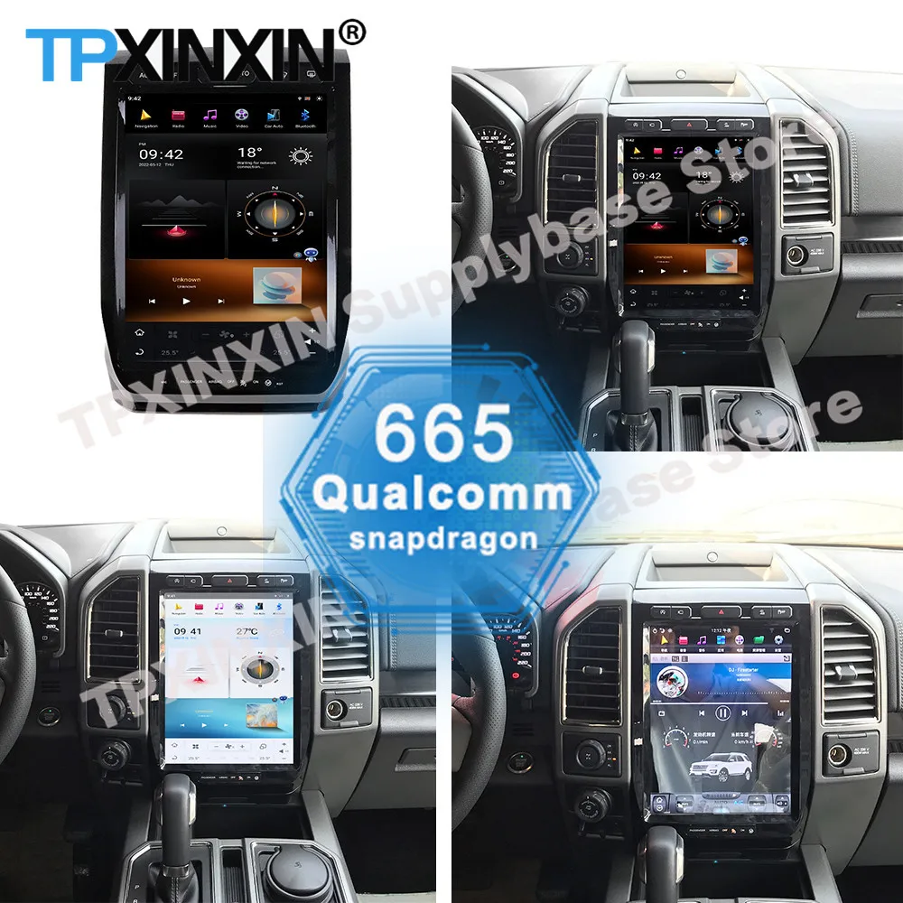 

Qualcomm Tesla Radio Stereo Screen Receiver Android 11 For Ford F150 2015 2016 2017 2018 GPS Navi Player Audio Record Head Unit