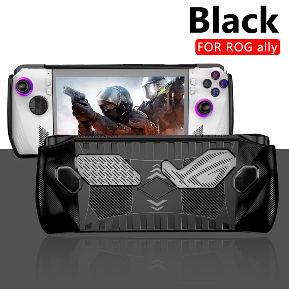 

Soft TPU Game Console Case Non-slip Game Console Full Cover Anti Drop Shock Absorption with/No Holdeer Grip for ASUS Rog Ally