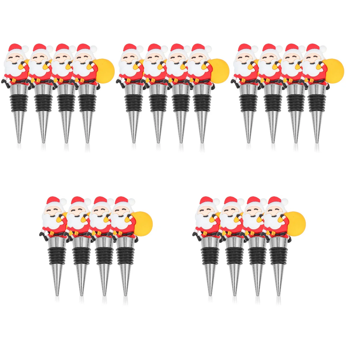 

20 Durable Stopper Toppers Stopper Reusable Bottle Stopper Christmas Bottle Sealing Plug for Saving
