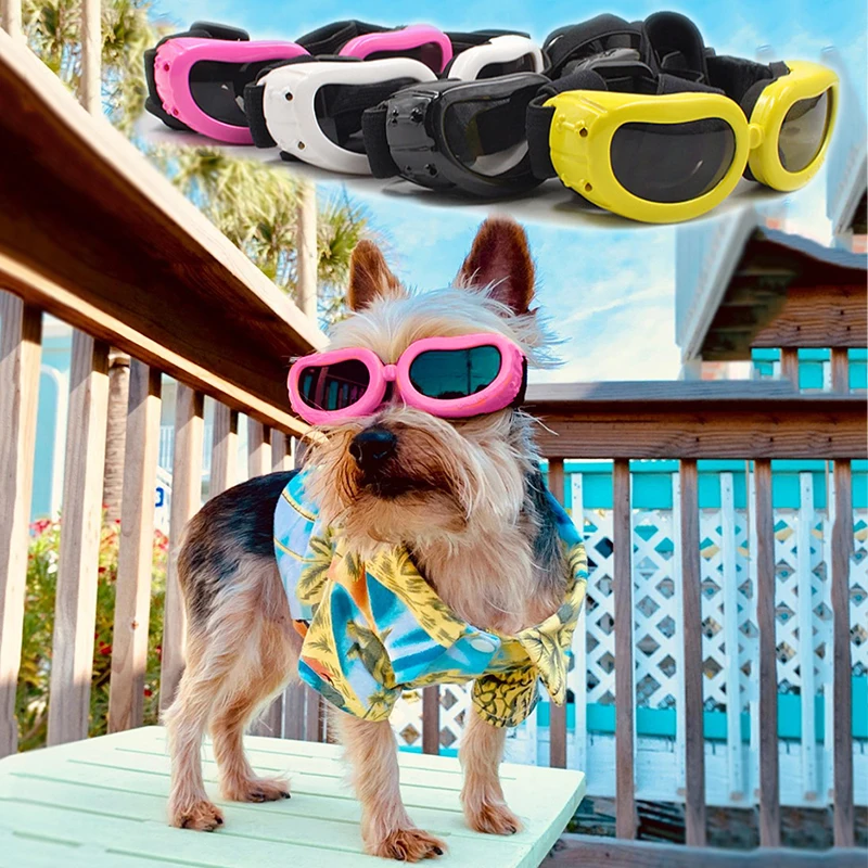 

Adjustable Pet Dog Goggles Sunglasses Sun Glasses EyeWear Protection Waterproof Windproof Sunglasses with Strap Pet Dog Supplies