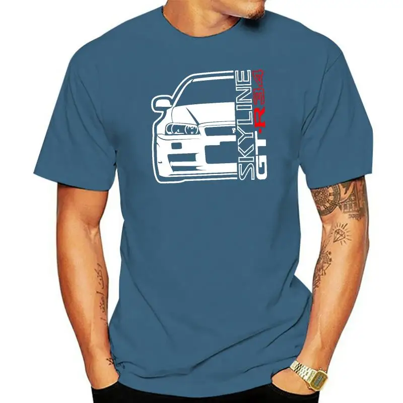 

2022 Fashion Summer T Shirt Classic Japanese car fans Skyline GT-R 34 T-SHIRT Tee Shirt Funny