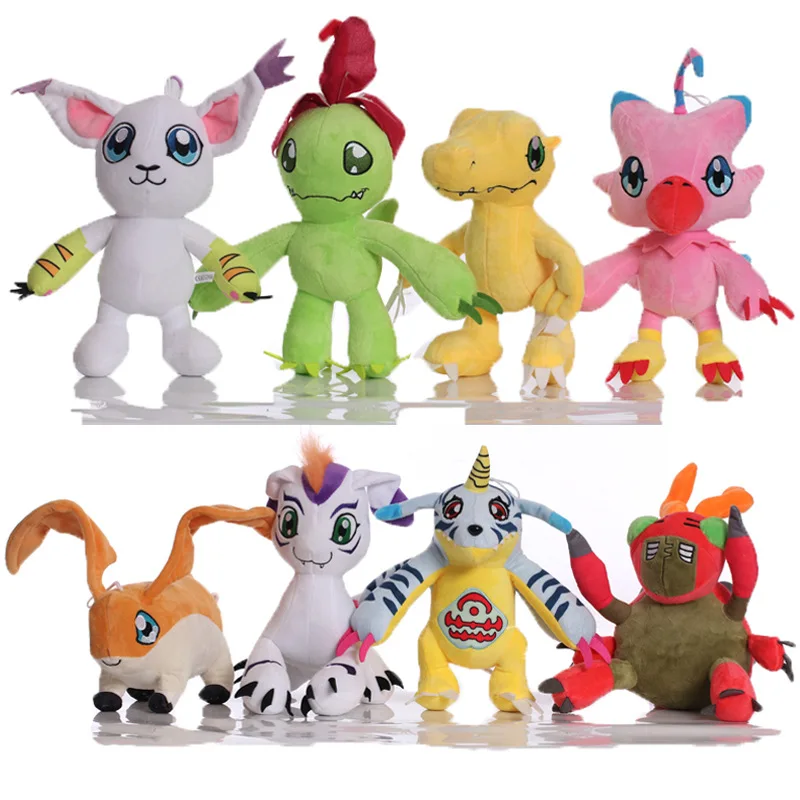 

8pcs/lot Digimon Adventure Plush Toy Patamon Agumon Tailmon Gomamon Piyomon Gabumon Tentomon Palmon Stuffed Doll Kids Xmas Gifts