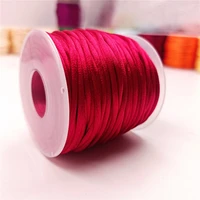 2mm shocking pink rattail satin cord thread chinese knot macrame bracelet braided string diy tassels beading thread 10 225meter