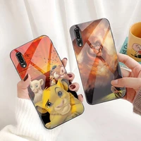 simba lion king phone case tempered glass for huawei p30 p20 p10 lite honor 7a 8x 9 10 mate 20 pro