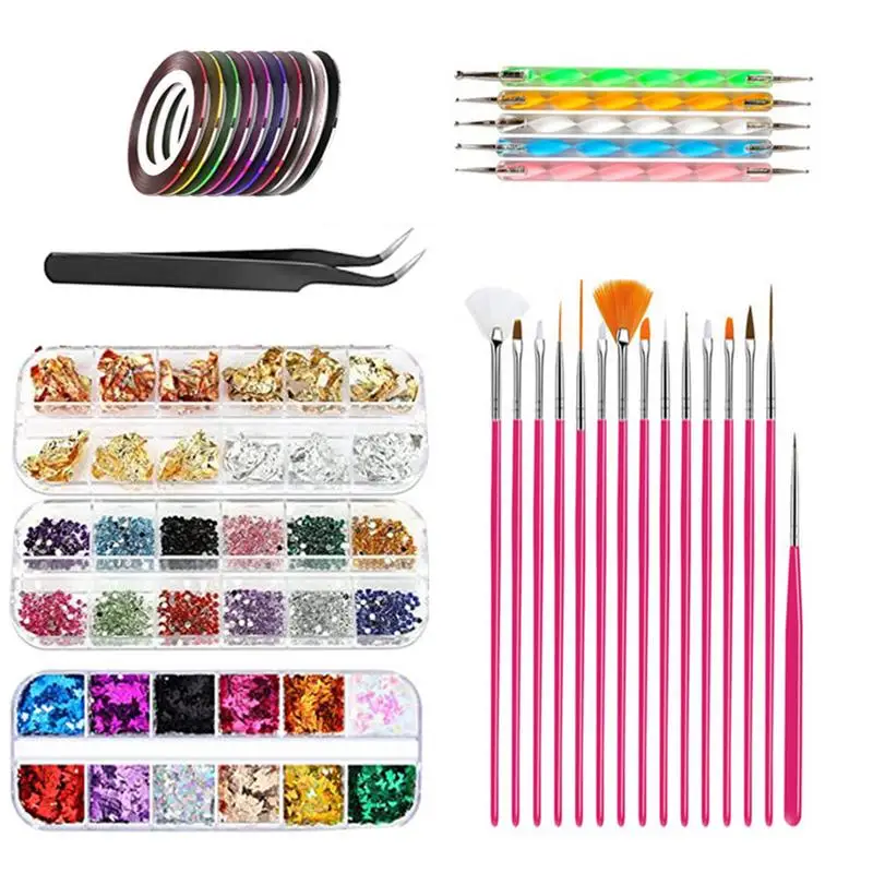 

Инструменты, кисть, инструмент для дизайна, набор инструментов для маникюра ярких цветов для проведения вечеринок, фестивалей, ролевых игр