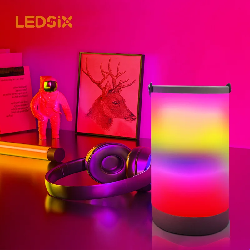 

USB Charging RGB LED Lighting Lantern Room decoration Portable ambient lamp Garden Lamps Outdoor Camping nightlight