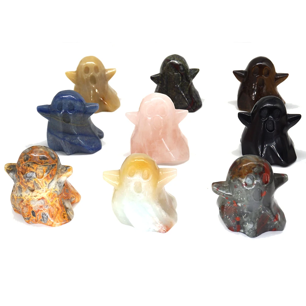 Статуя призрака 2 дюйма резьба из натурального камня ручной работы украшение для