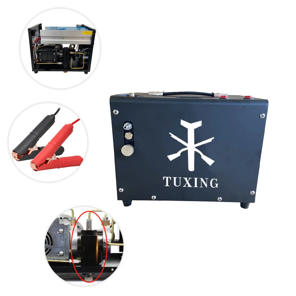 

TUXING 12v volt 300 bar 4500 psi Adjustable Auto Stop Compressor for PCP Amazon eBay