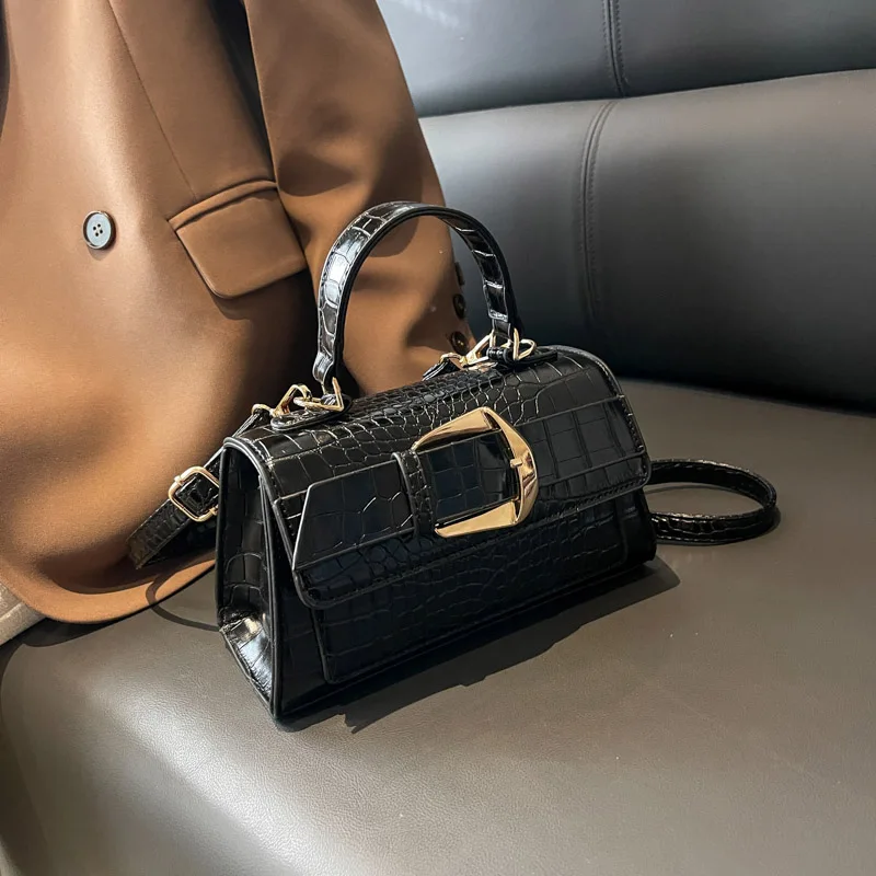 

Crocodile pattern Small Leather Crossbody Bag for Women 2023 Trend Purses Handbag Female Luxury Designer Shoulder Bags Tote