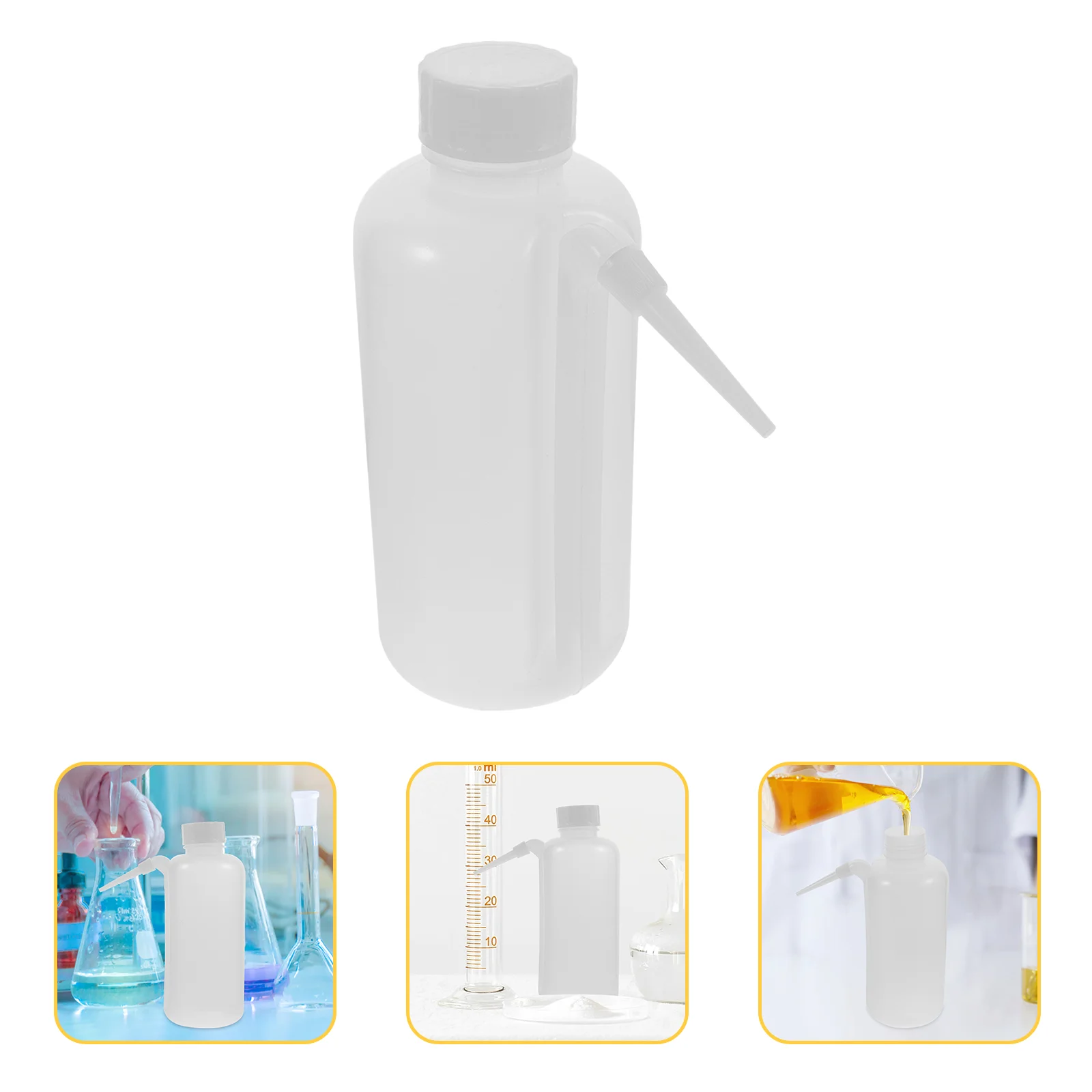 

Wash Bottles 4Pcs 500Ml Safety Plastic Empty Filling Screw Cap Down Spout Dispensing Liquid Labs Watering Tools