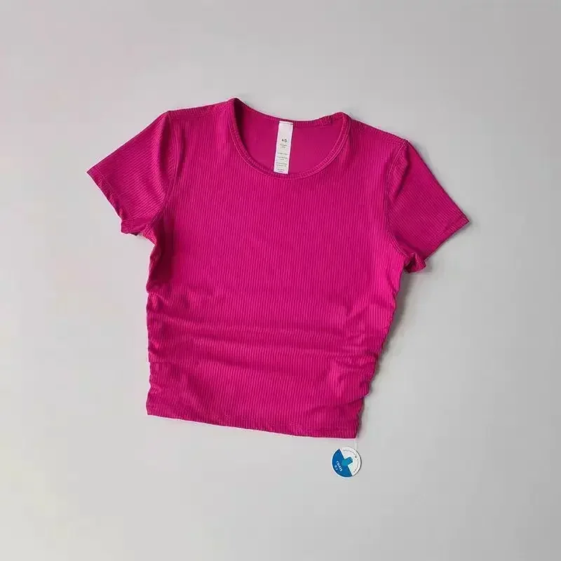 Лимонная женская спортивная футболка Alllt Takes Ribbing высокоэластичная дышащая