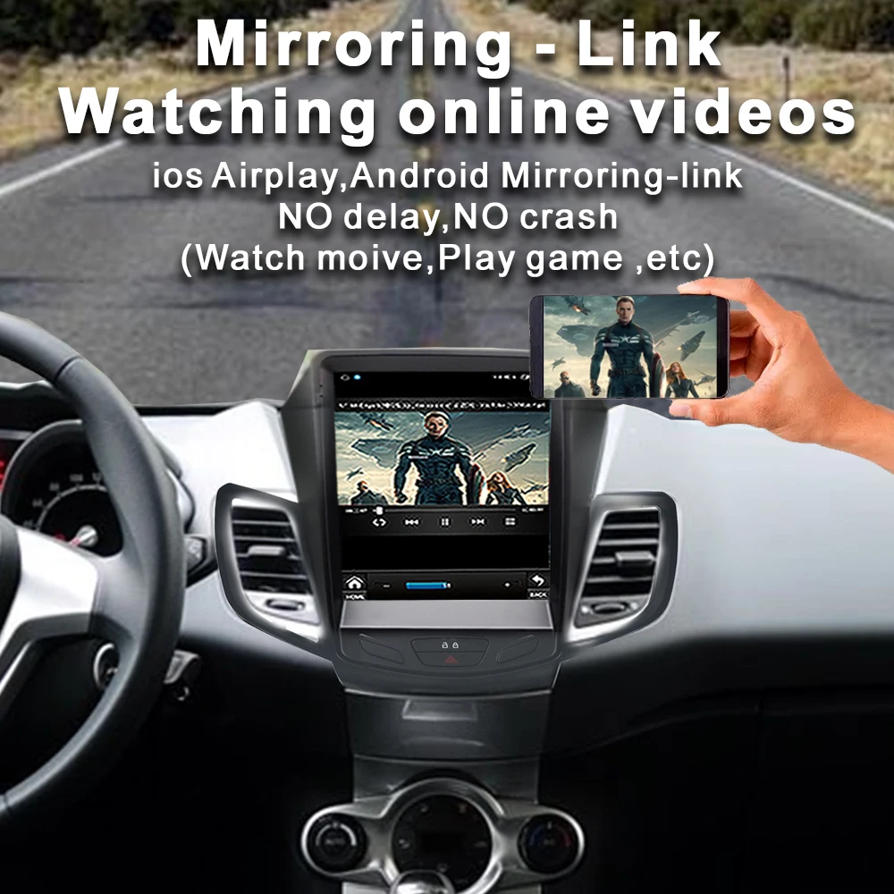 Автомобильный мультимедийный плеер для Ford Fiesta 2009 - 2016 дисплей Поддержка Apple Carplay