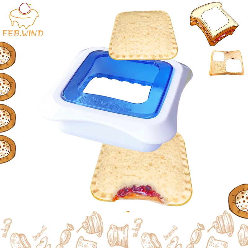 

Diy Pocket Sandwich Cutter For Kids Lunch Toasted Mold/Mould Sandwiches Sealer And Decruster Bread Cutter Lunch Accessorie 0188