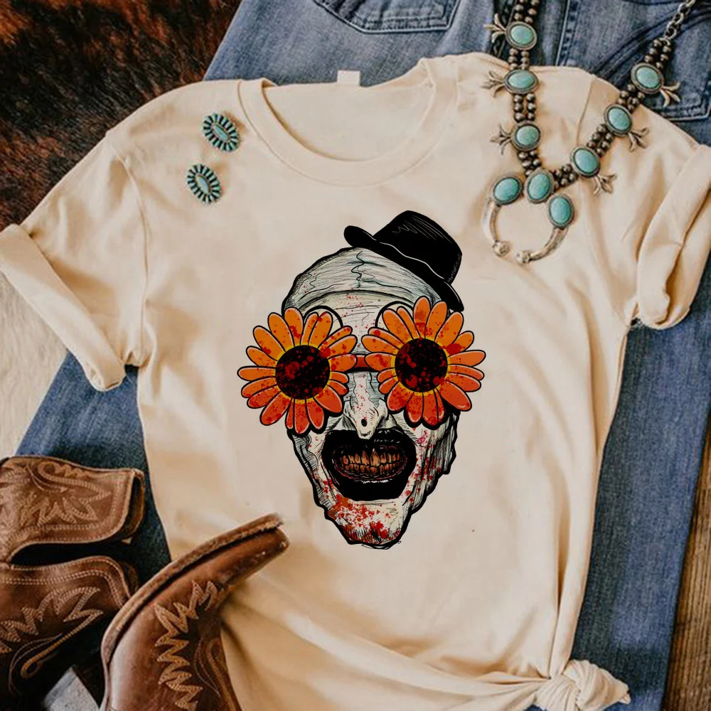 

Terrifier top women manga graphic Tee female streetwear designer clothes