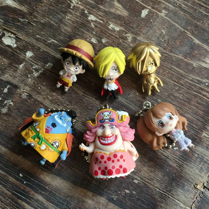

ONE PIECE Action Figure Jinbe Linlin Vinsmoke Sanji Monkey D. Luffy Charlotte Pudding Q Version Model Pendant Toys