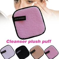 reusable cleansing cloth pads foundation face skin care tool soft microfiber makeup remover towel face cleaner plush puff