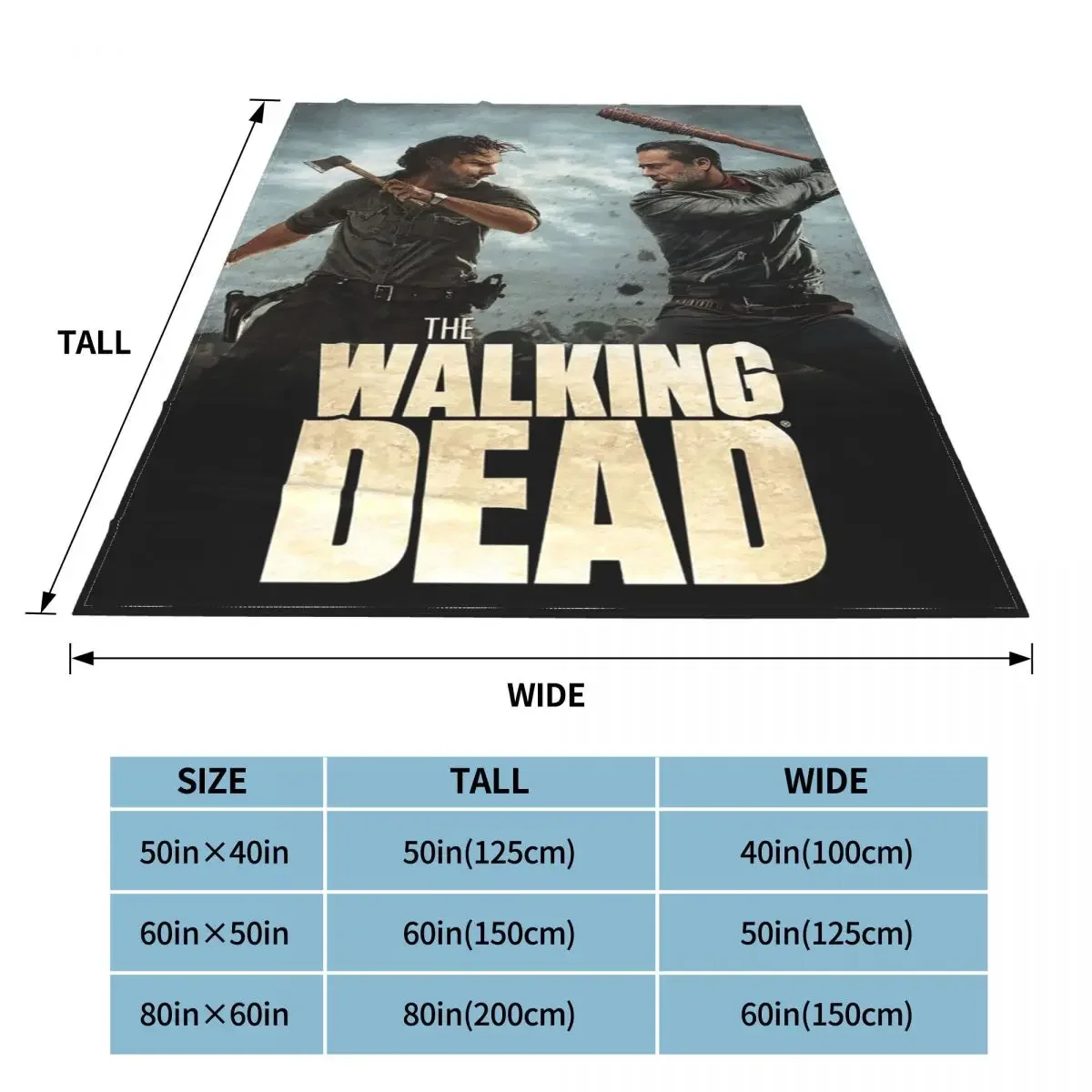 Вязаные одеяла Ходячие мертвецы из фильма ужасы Рик Гримс Дэрил Диксон Флисовое