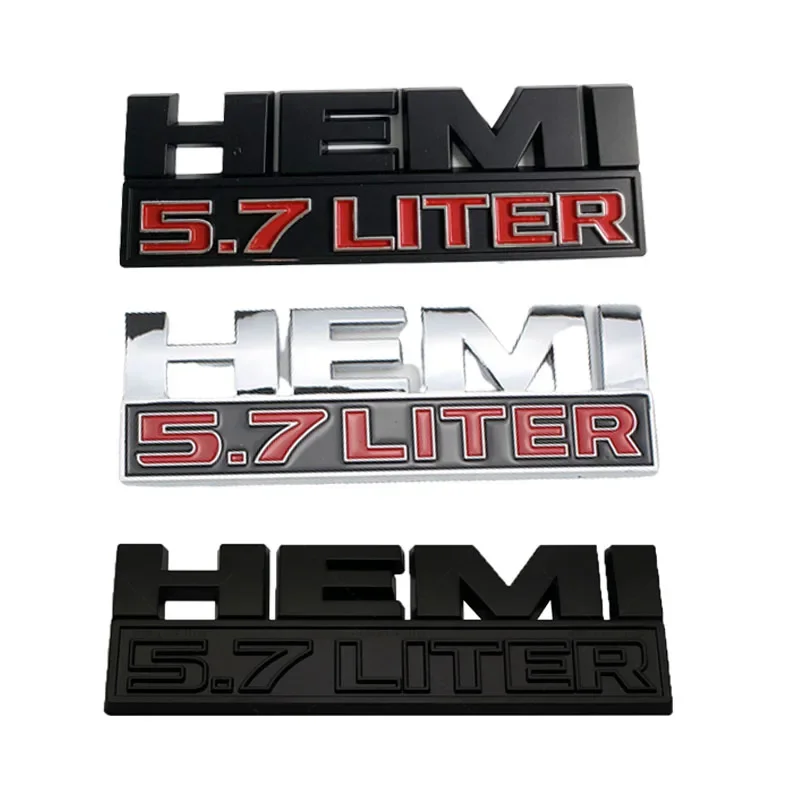 Фото Эмблема HEMI 5.7L 6.4L для Dodge Ram 1500 2500 Challenger Charger, наклейка-логотип на боковое крыло автомобиля, аксессуары для экстерьера авто №5