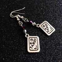 tarot necklace tarot reader palmistry fortune tellar palm reader gothic jewelry tarot card charm alternative jewelry