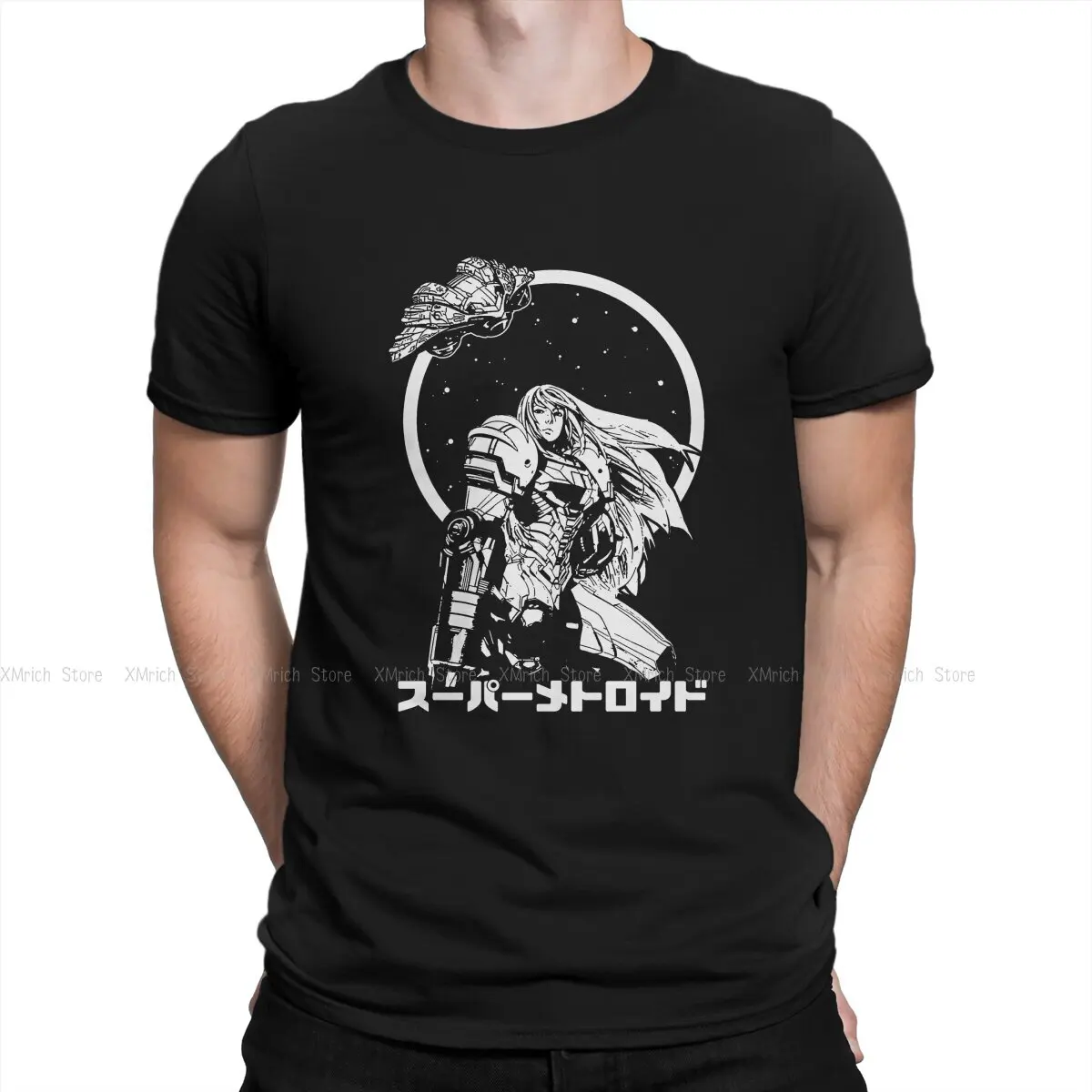 

SAMUS ARAN Hero Men TShirt Metroid Samus Aran Game O Neck Short Sleeve 100% Cotton T Shirt Humor Top Quality Birthday Gifts