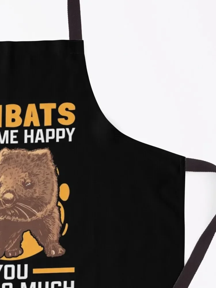 Фартук Wombats make Happy Marshupial Wombat детская тканевая кухонная одежда с отделкой для