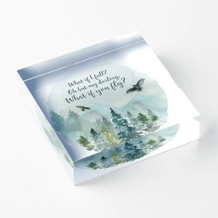 Что делать если я упаду что вы летите цитата акриловый блок Забавная подкладка