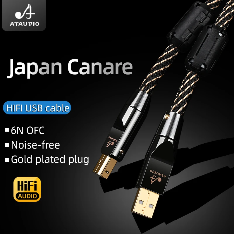 Кабель HIFI USB OTG тип A на B кабель 6N OFC Тип C для аудио декодер DAC звуковая карта A-B Shield | Кабели USB -1005004358188212