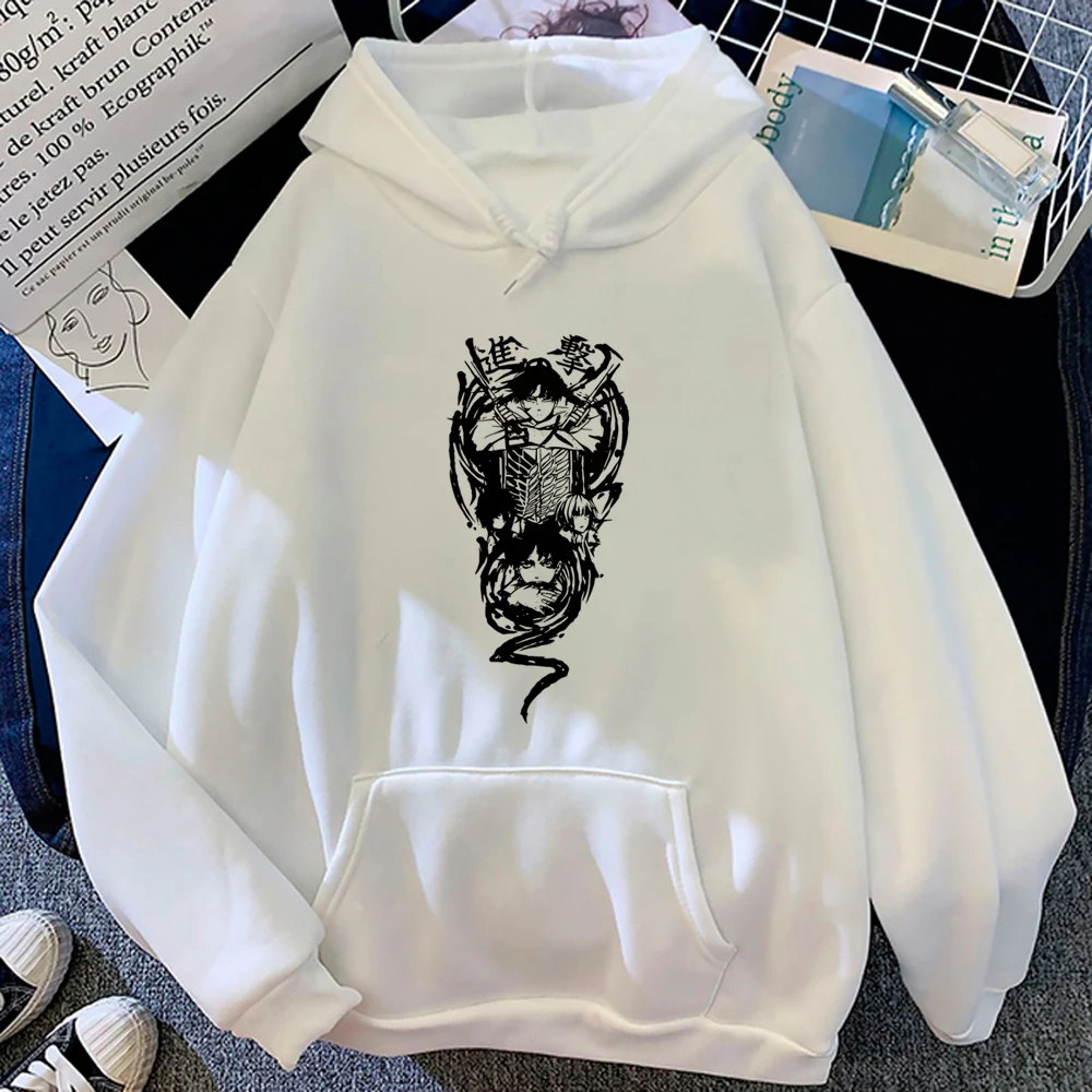 

Толстовки с капюшоном Эрена из «атаки на Титанов», Женский пуловер в Корейском стиле с аниме, женский спортивный костюм в Корейском стиле