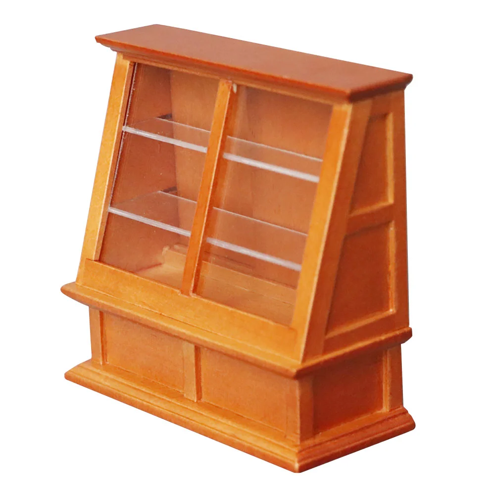 

Simulation Wooden Miniature Cabinet Model Imitation Store Cupboard Adornment