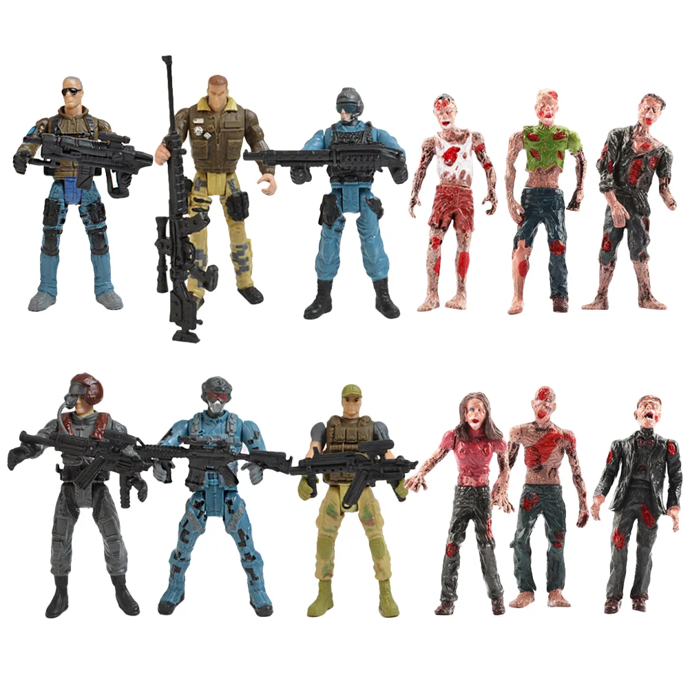 

Plastic Special Forces Soldier Simulated Zombie Prank Props Man Plaything Flexible Models Molds Playthings