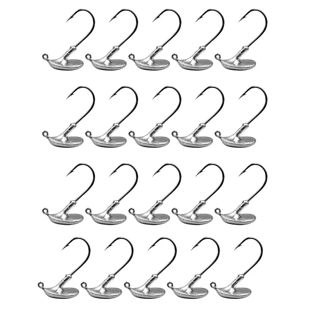 50PCS Blood Slot Lead Jig Head Fishing Hooks Lure Hooks Fishing Tackles